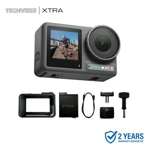 Xtra Edge Action Camera, 1/1.3" Sensor & 4K Cinematic Video, Hyper Stabilization, Waterproof Camera to 52 Ft, 3-Hour Battery, Universal Quick Mount, Vlogging Camera for Adventure Photography