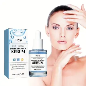 Copper peptide essence contains hyaluronic acid and vitamin C, moisturizing, firming, light beige, Serums, Hydrating