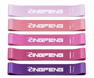 5pcs Resistance Bands, 5 Different Resistance Levels Workout Band For Butt And Legs, Fitness Stretch Band For Workout, Strength Training, Yoga & Pilates