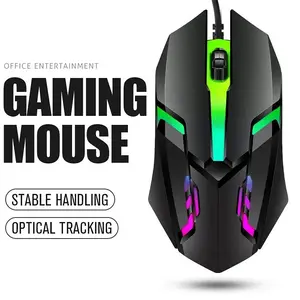 Wired Mouse for Laptop Desktop, Optical 1200 Dpi, LED Backlit, Ergonomic Design, 3 Buttons, Compatible with Computer PC