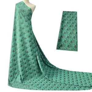 YQOINFKS Jacquard Lace Brocade Smooth Fabric Textile 5 Yards Embroidery Green Sewing DIY New Damask Fabric Tablecloth