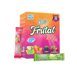 Arbol Frutal Powdered Drink Mix Variety Pack: Green Apple, Mango Peach, Grape, and Kiwi Strawberry (30 Stick Packs) - Frutal On-The-Go!