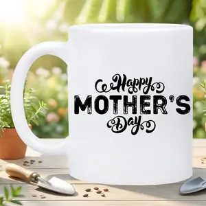 1pc Happy Mother's Day Insulated Ceramic Mug with Vintage Cup Design - Reusable Coffee Suitable for Hot/Cold Drinks, Dishwasher Safe Gift for Mom, Birthdays, Christmas, for, Office, Travel - No Assembly Required