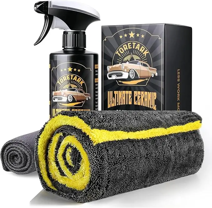 TORETARK Car Coating Spary and Drying Towel Set