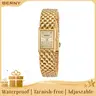 BERNY Gold Watch for Women Vintage Style Ladies Square Quartz Wristwatch All Stainless Steel Womens Dainty Tiny Old Money Goldwatch Luxury Casual Fashion Bracelet Tools Included, Gift for Mother Wife, Reloj de Mujer, Fall deals for you