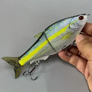 16cm 51g SwimShad Glide Baits Jointed Swimbait Fishing Lure Baitfish Glide Swimbait Sinking Wobbler for Bass Pike Salmon Trout Muskie Fisnhing Lure Swimbait Floating Slow Sinking Big Bass Fishing Jointed Baits Slide Lures for Pike Musky Per