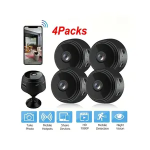 1pc/2pcs Wireless WiFi Camera Security House Room Body Cameras Nanny Cam Smart Home Indoor Outdoor Cams Pet Dog Baby 720P Portable Mini Night Vision No Need Door wearable action worn light bulb built-in super Compact FHD Zoom Digital
