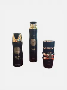 Lattafa Asad + Asad Deodorant + Asad Air Freshener – 100ml EDP + 200ml Deo + 300ml Spray – Bold, Long-Lasting Fragrance Collection for Men