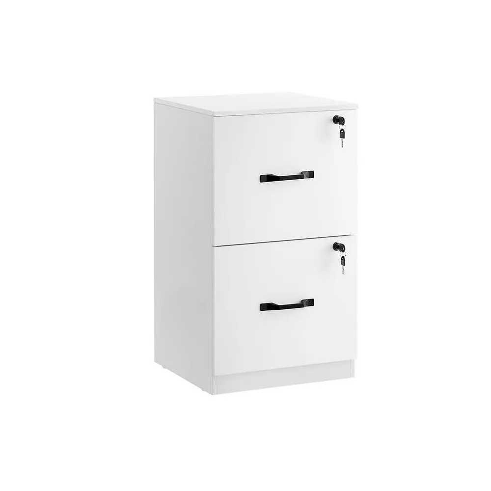 VASAGLE Lockable 2-Drawer Office Furniture File Cabinet with Anti-Tip Kit, Printer Stand Organizer, A4/Letter Fit Documents, Assembly Required