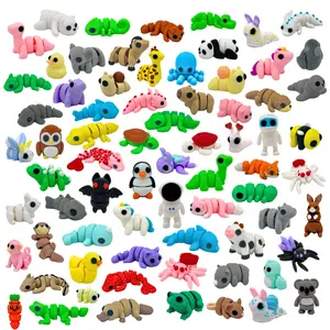 EnderToys Single Mini Fidget Figurines - 3D Printed Articulated Cute Desk Pet Animal figurine decor easter home fun gift desk buddy pocket pal