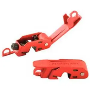 Master Lock 11193803 Grip Tight Circuit Breaker Lockout - Standard Height & Tie-Bar Toggles - Pack of 6