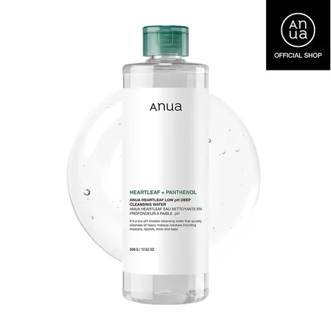 [Anua] Heartleaf 87 Low pH Deep Cleansing Water (500g)｜Mild Micellar Water for Sensitive Skincare｜Gentle Wipe