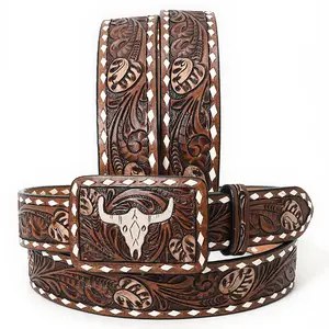 American Darling Beautifully Hand Tooled Genuine American Leather Belt Men and Women