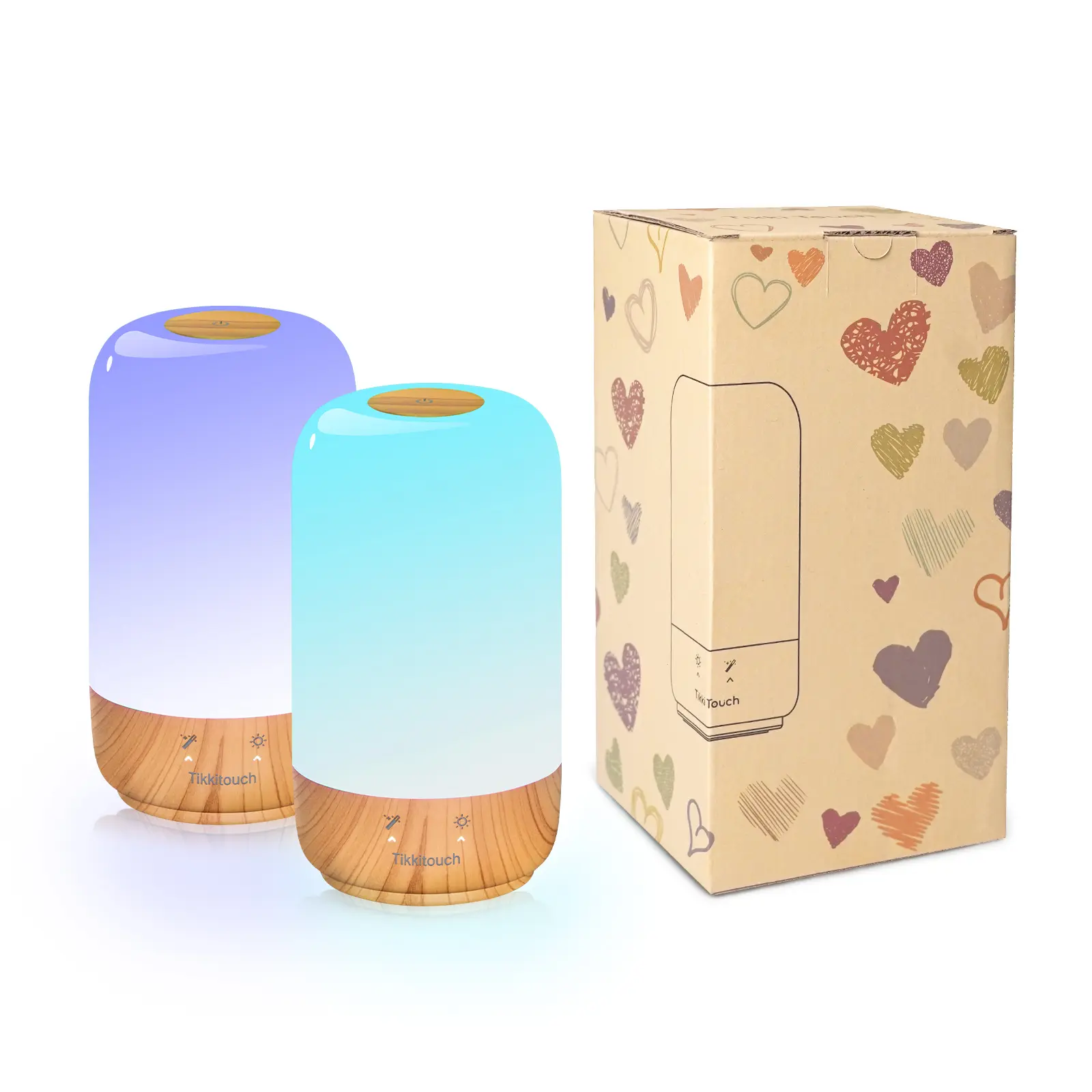 Tikkitouch Remote Touch Control Couple Night Light, supports WiFi and Bluetooth connectivity, perfect as a Valentine's Day gift, birthday gift, or Mother's Day gift for mom.