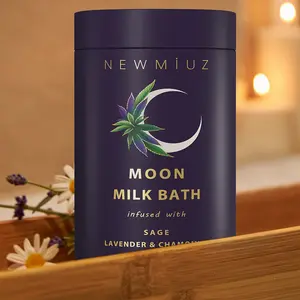 Moon Milk Bath Soak | Natural Bath Soak: Sage, Lavender, Chamomile | Stress Relief | Cleansing | Hydrating Body Care Body Wash