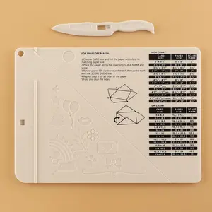 6.4"x 8.5" Mini Score Board Gift Box Envelope Maker Machine Multi-Purpose Scoring Board For Adding Embossed Lines Measuring Tool Stationery Supplies