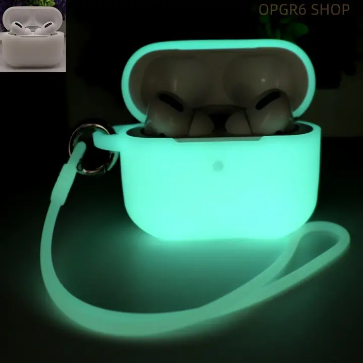 Glow-in-the-Dark Silicone Headset Cover - Multi-Model Protective Shell for AirPods 1/2/3/4/Pro 2, Anti-Drop Full-Wrap Bluetooth Headphone Accessory with Protection