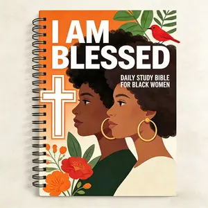 African American Women Bible Study Planner, 52-Week Bible, Bible, 1-Year Study Plan with Daily Devotional Journal, Ideal Gift for Birthdays and Holidays