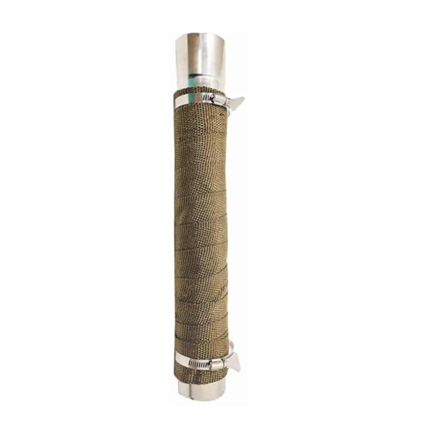 Basalt Fiber Fireproof Pipe Sleeve - Chimney, Stove Flue Protector, Anti-Scald Cover That Includes 2 Clips