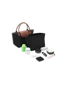 2026 Spring & Summer Felt Purse Organizer Insert for Longchamp Le Pliage Handbag Insert, Purse Organizer Insert for Tote Bag, Lightweight Felt Handbag Organizer with Cup Holder and Zipper Pocket, Storage Accessories, Travel Bag Organizer