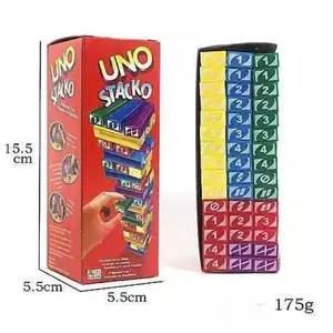 English & French Jenga, Kids Educational Blocks, Family Party Board Game