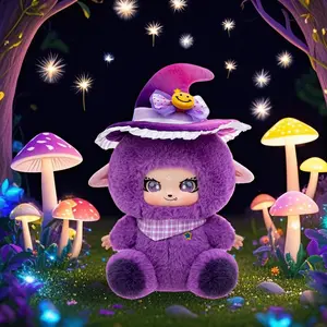 Halloween Blind Box Cute Emotional Hairy Monster Series Blind Box, Blind Bag, Kawaii Mystery Vinyl Plush Collectible for Birthday Gift Design Action Figures Collectible for Home Decorations