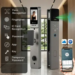 Next-Gen Touchless Palm and Face ID Smart Lock, Heavy Duty 6068 Mortise Biometric Deadbolt, Works with Wishome App