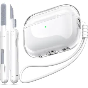 Case for Airpods Pro 2nd/1st Generation Case Cover, Compatible with Airpods Pro Case 2nd Gen USB C Charging Port, Clear Soft