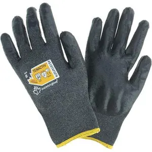 Value Collection Size M, ANSI Cut Lvl A4, Puncture Lvl 4, Abrasion Lvl 4, Cut & Puncture Resistant Gloves Palm Coated, Black S18TAFGFN8