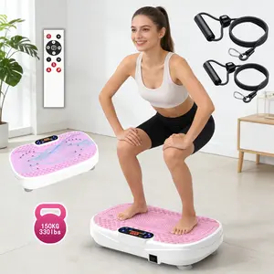 [Fahuac] Whole Body Vibration Plate Exercise Machine | Vibration Training Platform with 5 Preset Programs, 0-120 Adjustable Speed, LED Touchscreen & Remote Control for Home Fitness