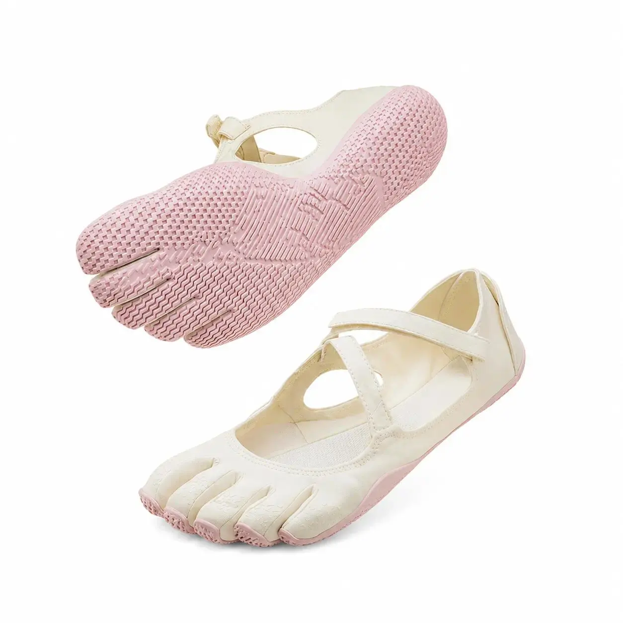 Women's Barefoot 5 Finger Toe Water Shoes - Lace-Free, Barefoot Look, Ideal for Yoga-Water Activities, Fitness Use