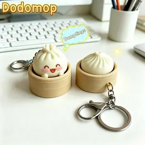 Dumpling Keyboard Fidget Toy,Sensory toys gift, Stress-relief cute Clicker Keychain for Focus Boost, Quiet Anxiety Toys for Kids & Adults, Ideal for Work, Travel and Home