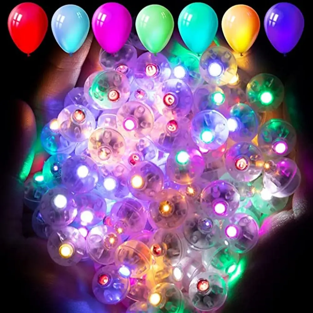 20-Pack Balloon Lights, 9 Colors LED Flashing Bulbs, Long-Lasting Mini Ball Lamps, Decorative Lights, Party Decorations for Weddings, Birthdays, Holidays