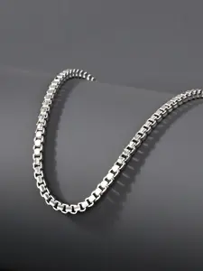 Women's S925 Silver Necklace, Solid Cuban Link Chain, Elegant Fashion Design, Simple & Romantic Style, Perfect Gift for Her, Daily Wear Jewelry