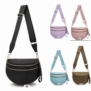 Plain Color Bum Bag - Versatile Crossbody Design in Multiple Colors for Everyday Use