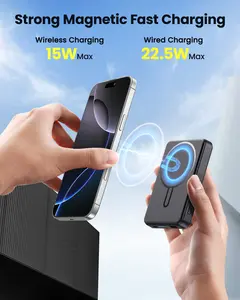 CrazyWhale 12000mAh Power Bank with LED Display | 20W PD Fast Charging | Magnetic Wireless Charger for MagSafe iPhone 17 Pro Max/16/15/14/13 Long Life Battery Smartphone