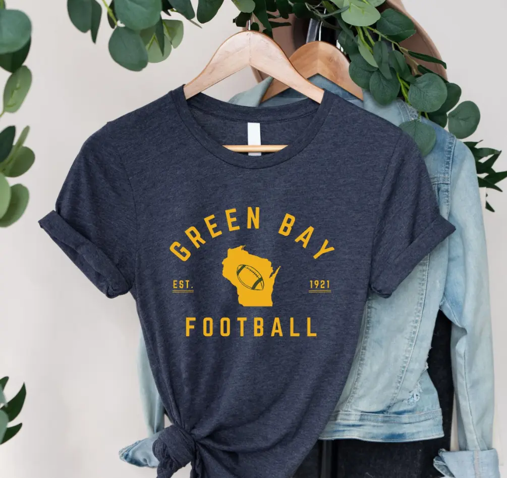 Gre.en Bay Packerss Football Tee, Trendy Game Day Shirt