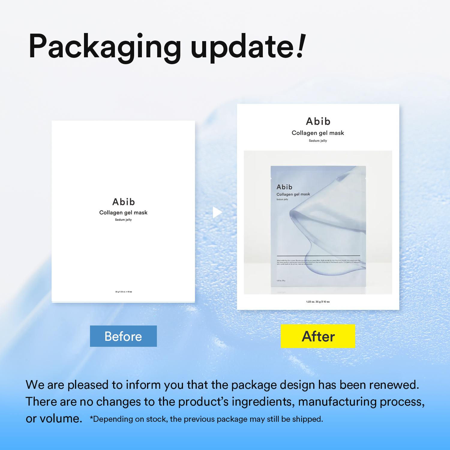 [Abib Official] Abib Collagen Gel Mask Sedum Jelly (4p) for glowing skin｜Korean Vegan Collagen, Overnight Hydrogel Mask, Elasticity Improvement