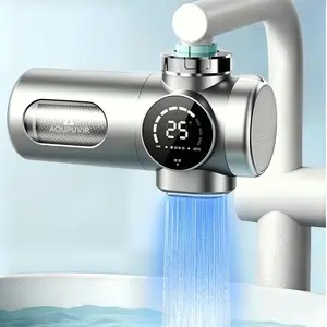 AQUPUVIR sink water filter with LED display, smart digital faucet water filter, kitchen and bathroom water filters, kitchen water filter with LED display, bathroom water filter, faucet filter for purified tap water, faucet water filter