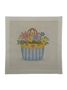 Mother's Day Basket Needlepoint Canvas