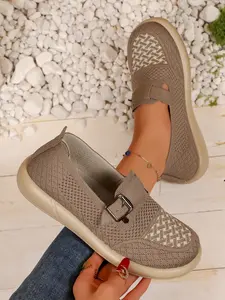 Women's Summer Breathable Mesh Sneakers, Lightweight Comfort Casual Shoes, Fashion Versatile Sporty Footwear for Daily Outdoors, Slip On Shoes, Walking Shoes, Rubber