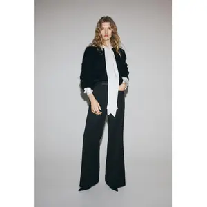 H&M Flared belted trousers