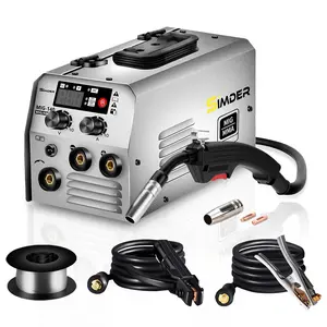 S SIMDER MIG Welder Machine 140A 2in1 Stick weld/ARC/Flux Core Welding Machine 110v/220v Welder Machine with Flux Cored Wire MIG/ARC/Stick Welder IGBT Inverter Welder Machine