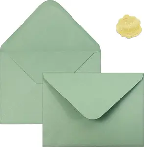 Envelopes 50 PCS Sage Green A7 with Stickers 5x7 Envelopes Greeting Cards Great Invitations Wedding Invitation Birthday Baby Shower Graduation