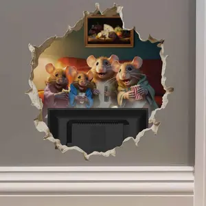 Movie Night Mouse Hole Decal
