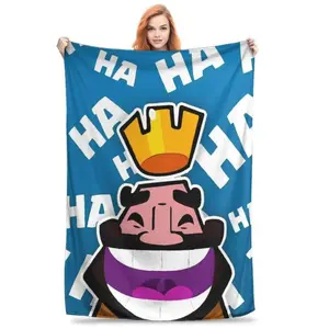 Clash Royale Game Plush Blanket Kids Adult  Flannel Throw Blanket For Bedroom Soft Warm Customized Quality Bedspread Perfect Gift