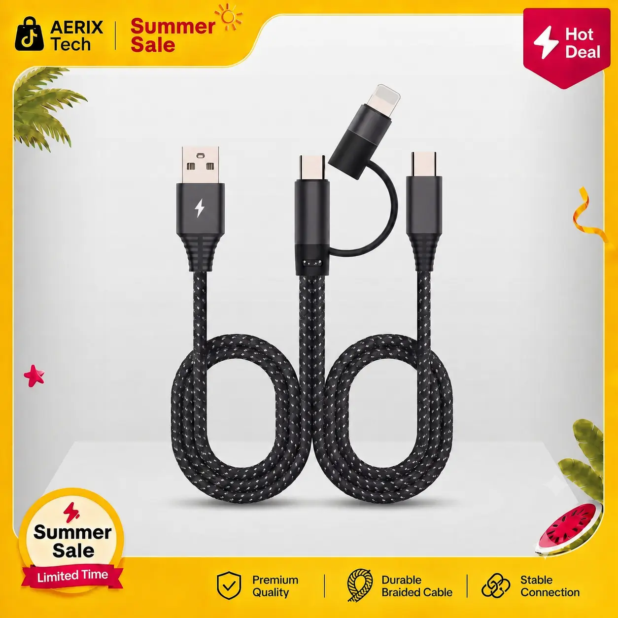 3-in-1 Universal OTG Sound Card Live Broadcast Cable, Type-C to 2-Digital Audio Adapter for Apple & Android Devices, USB-Aux Playback Type C Accessories