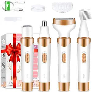 4 in 1 Electric Shaver, 1 Set Portable Hair Removal Machine, Cordless Hair Trimmer for Women, Men, Girls, Epilator Hair Remover, Christmas Gift, Winter & New Year Gift, Stocking Fillers