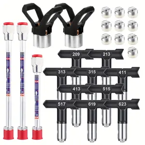 Airless Paint Sprayer Tip Extension Rod Kit, Airless Paint Sprayer Tip Extension Rod Kit with Tip Protector, Power Tool Accessories for Airless Paint Sprayer, Paint Spraying Tool, Home Goods