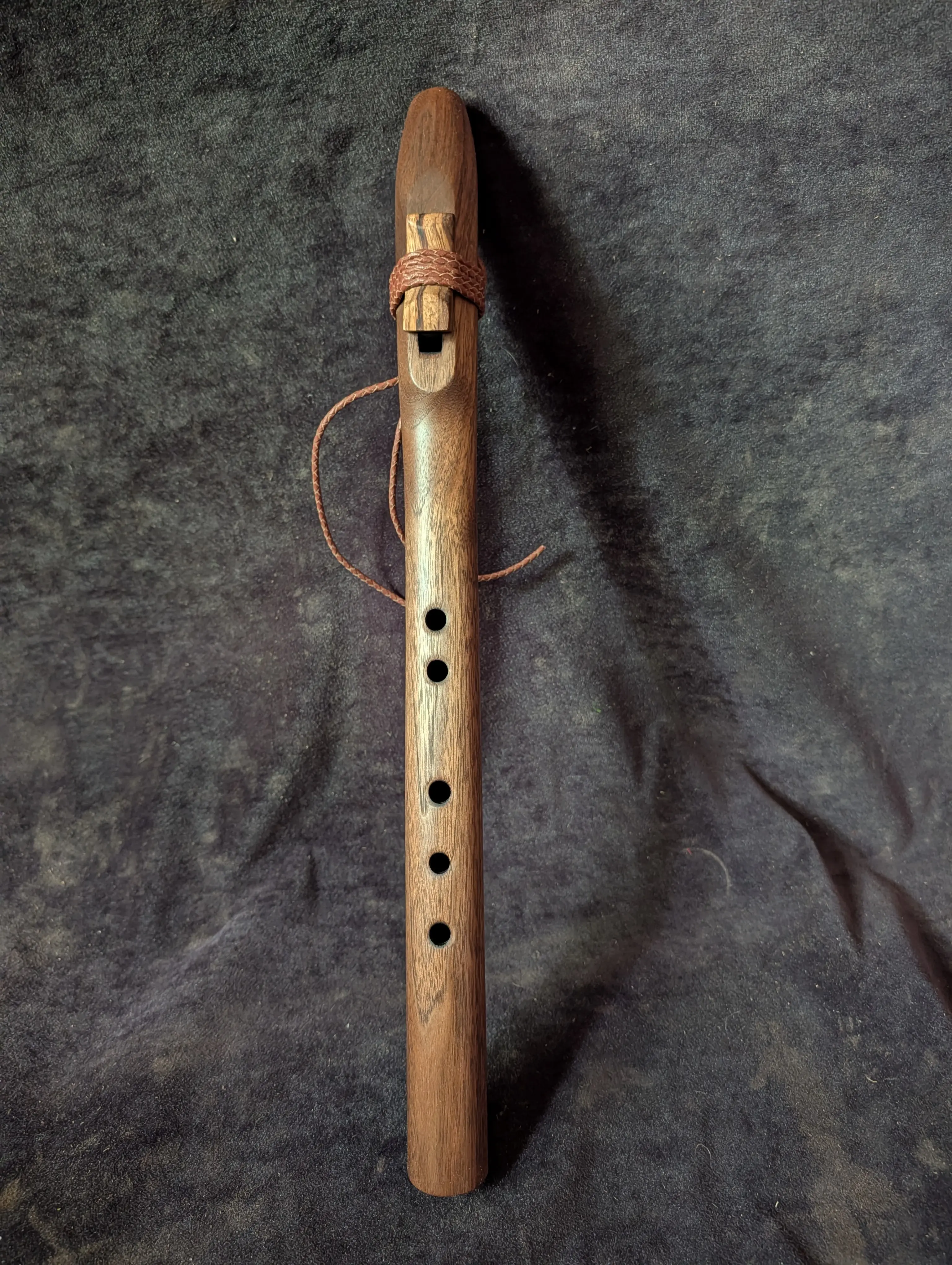 Handcrafted Native American Style Flute - Walnut/Tigerwood, Bb Minor, 432 Hz, Pentatonic, 16.5 in, Fire-Burnished Interior - Sound Healing, Ceremony, Performance - for Wind Instrument Enthusiasts, Gypsy Life